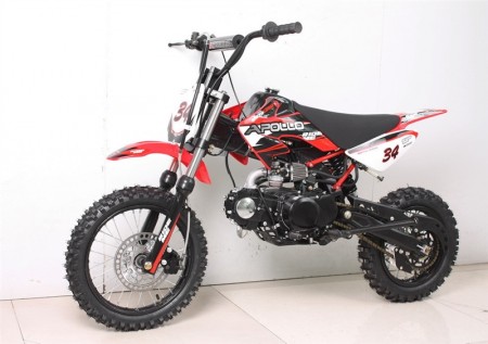 Apollo 110cc DB-34 4-Speed Semi-Auto Pit Dirt Bike Red