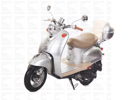Icebear 50cc 5 Automatic Scooter Silver