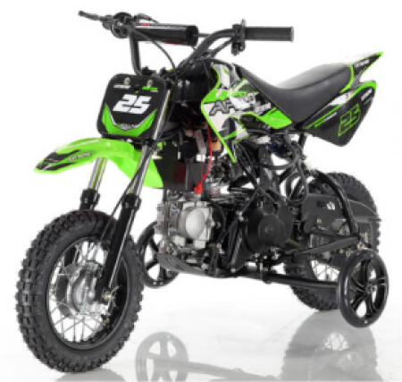 Apollo DB25 70cc Dirt Bike (Free Training Wheels)