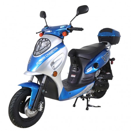 TaoTao 50cc EuroPlus Gas Scooter Moped Blue