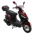Vitacci SOLANA 49cc QT-5 Scooter, 4 Stroke, Air-Forced Cool, Single Cylinder - Burgundy
