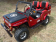 RPS Mini Jeep 125cc Go Kart, 3-Speed with Reverse, Chrome Wheels - Red